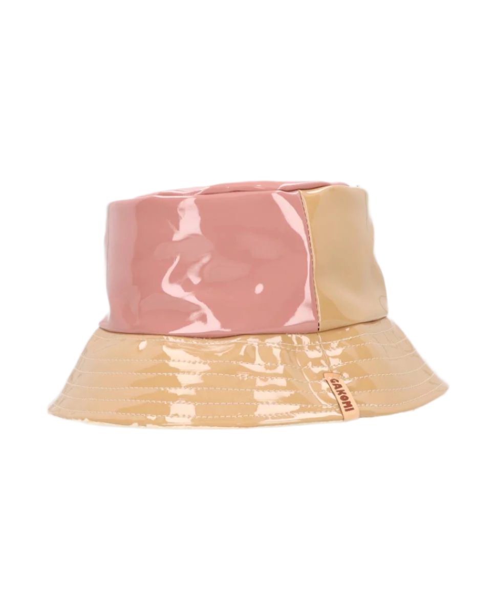 Sombrero Bucket Charolito S bicolor latte-nude