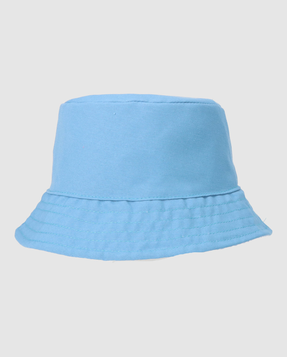 Sombrero reversible estampado vichy azul