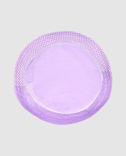 Sombrero Reversible block vichy violeta