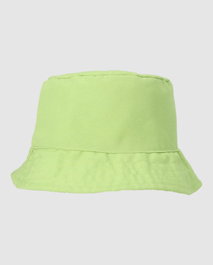 Green gingham reversible print hat