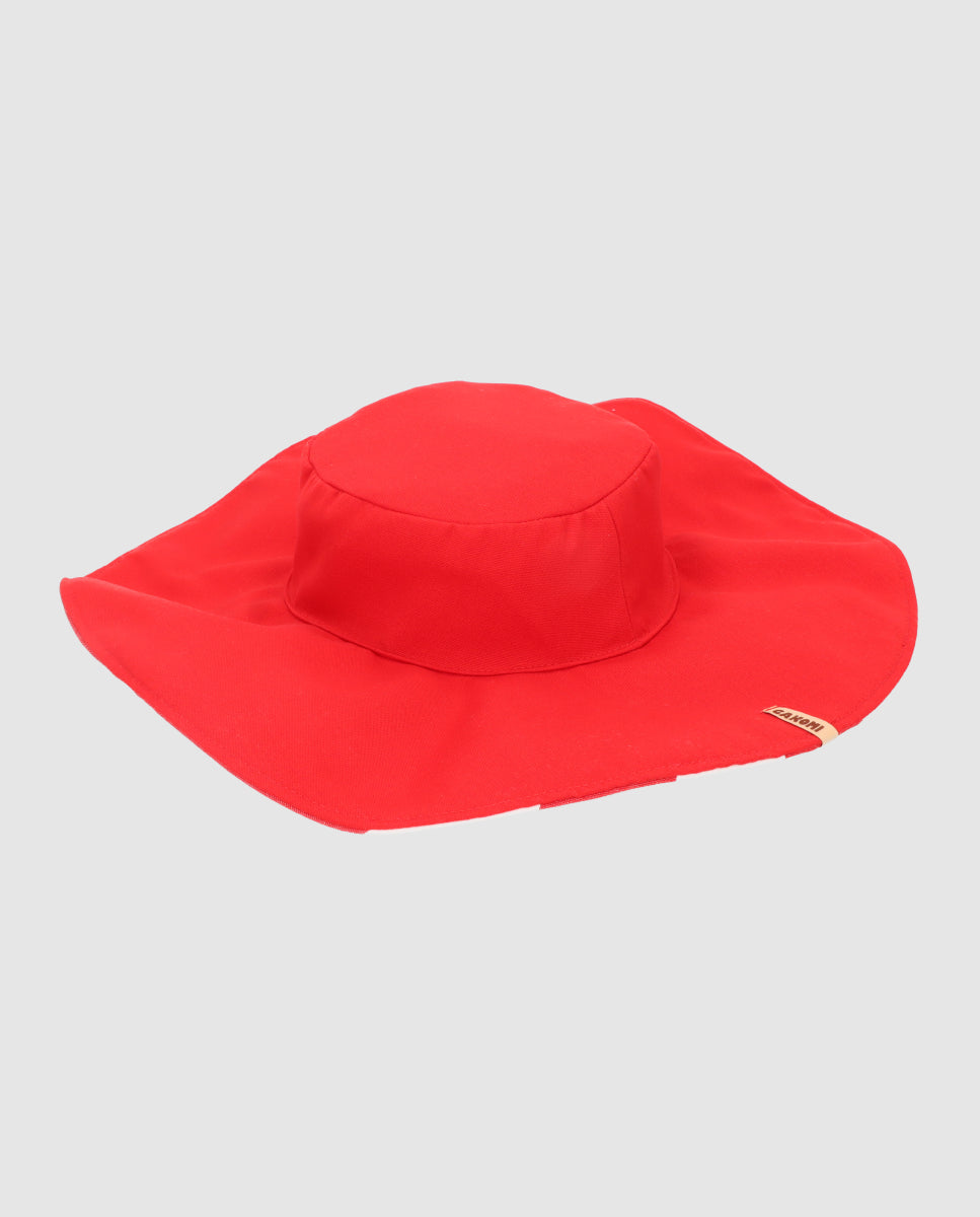 Sombrero Pamela reversible hamaca roja